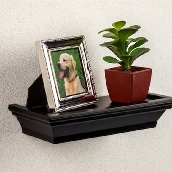 3 Pc. Set Wood-looking Hard Plastic Wall Decor Shelves 9"x4"x2" Each NEW - Picture 3 of 4